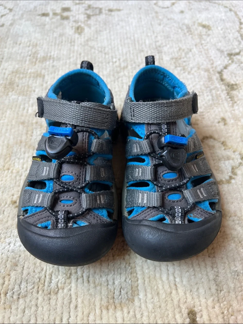 Keen Kids Gray and Blue Closed-Toe Sandals